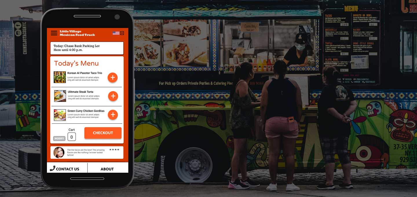 Little Village Mexican Food Truck Banner