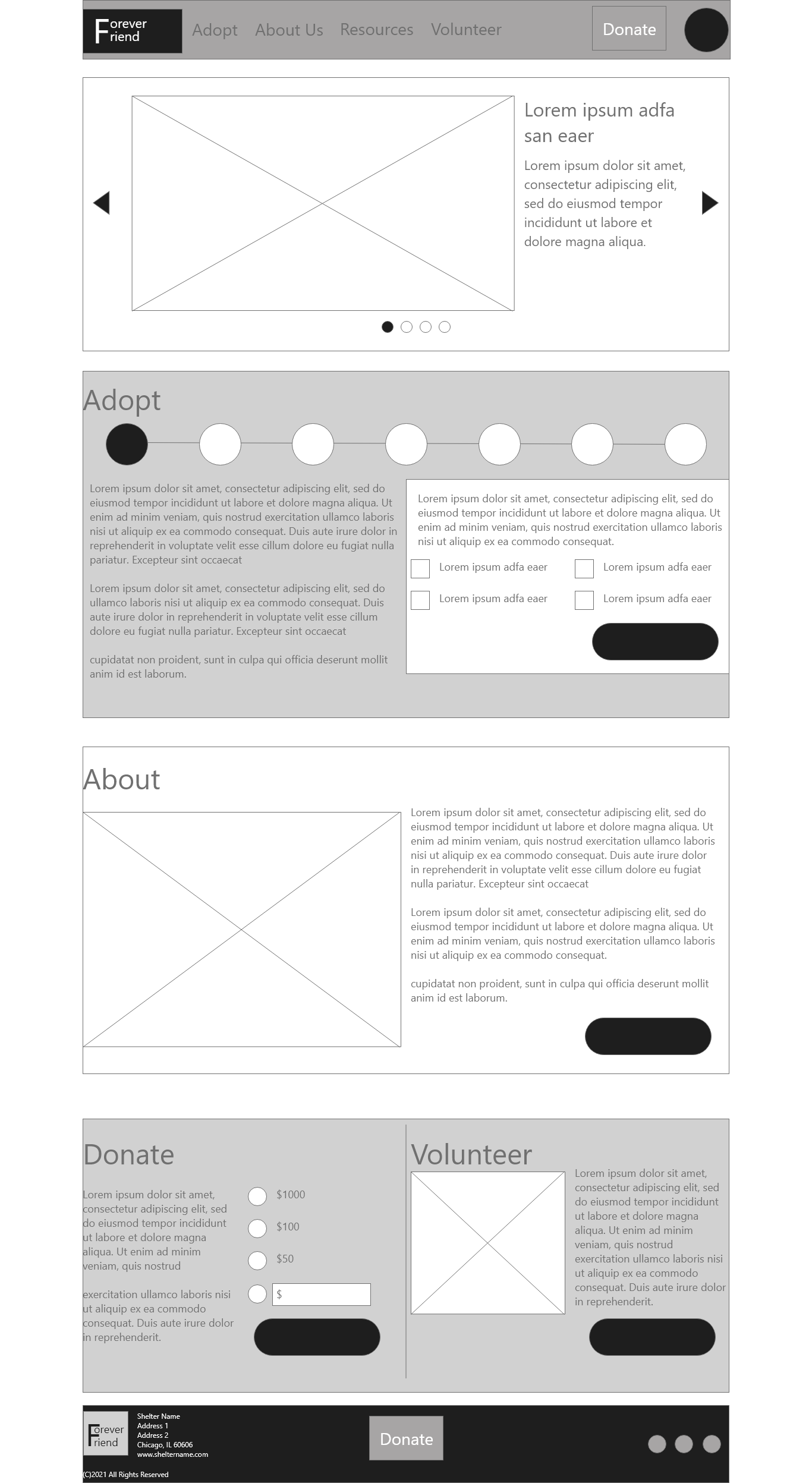 Desktop Wireframe